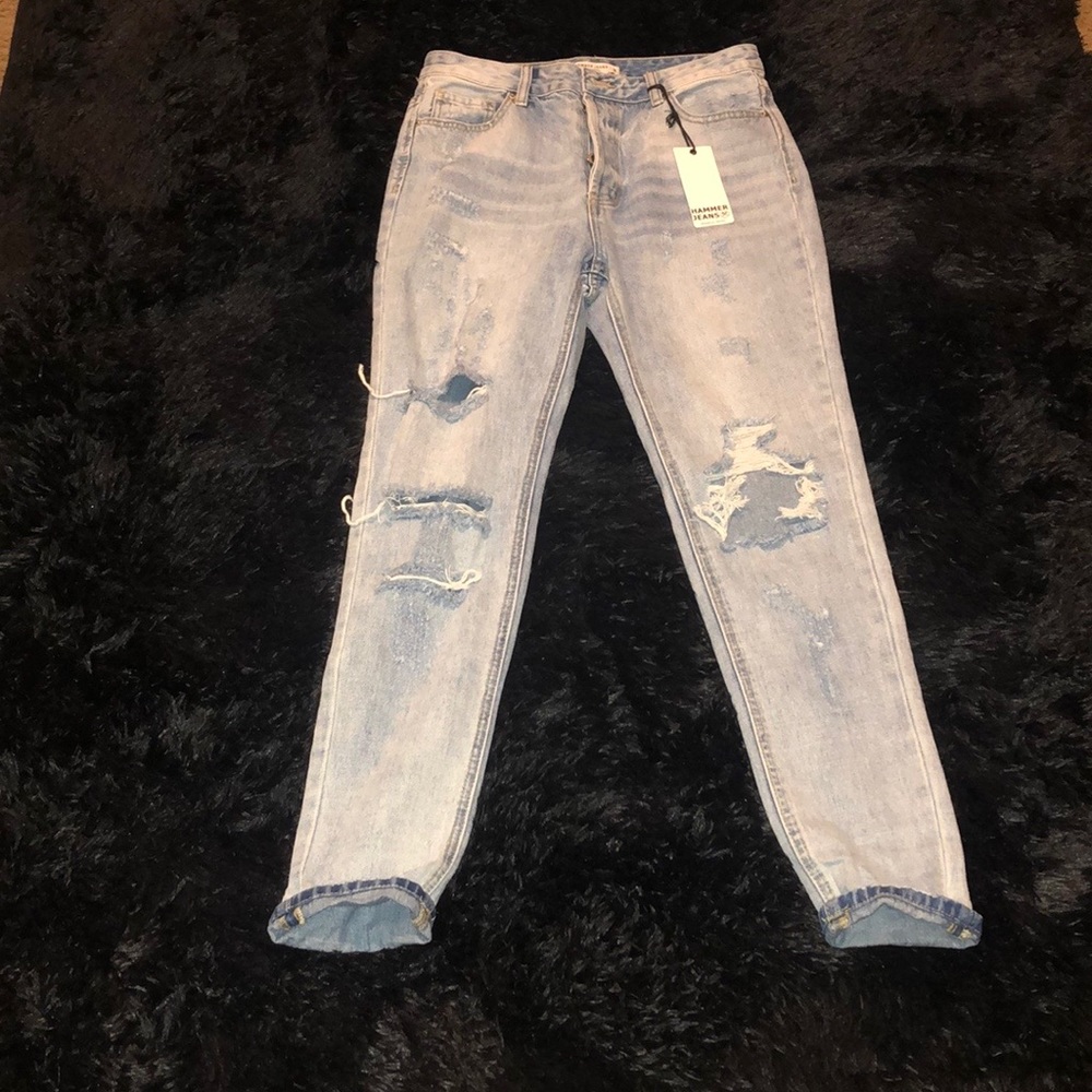Fashion Nova Distressed Mom Jeans NWT